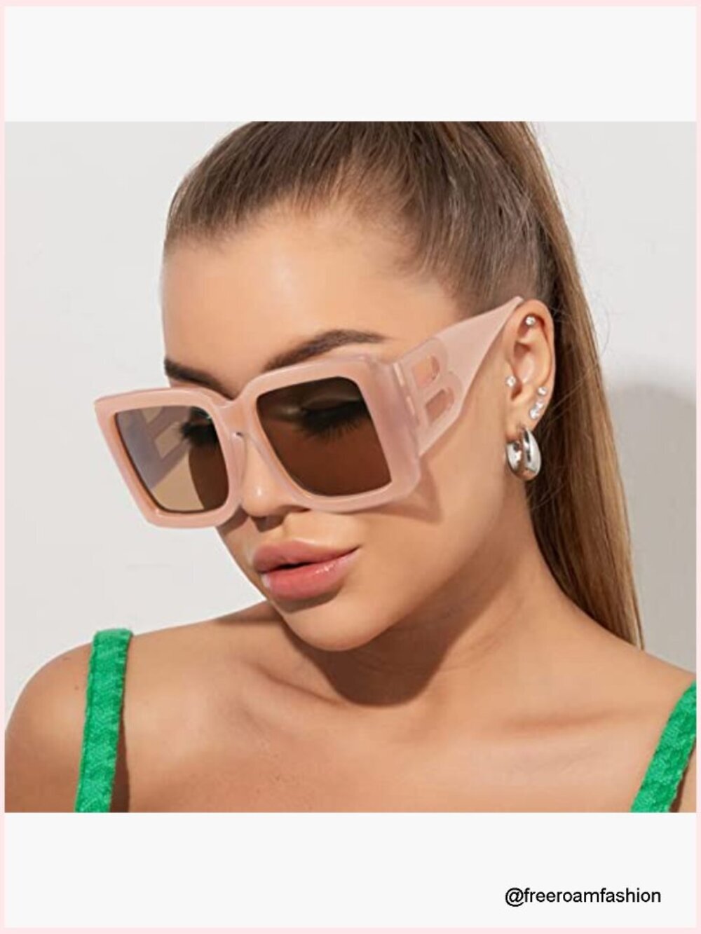 3pk Oversized Square Sunglasses UV Protection Trendy Bulk - Picture 2 of 7